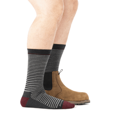Men's Microstripe Crew Lightweight Lifestyle Socks