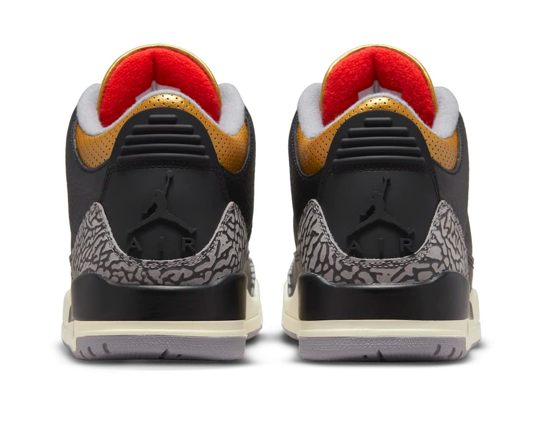 Jordan 3 Retro Black Cement Gold (W)